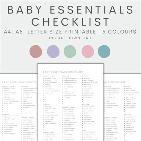 baby essentials checklist printable newborn checklist lupongovph