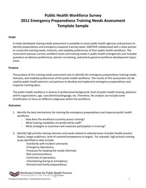 assessment template sample  northwest center