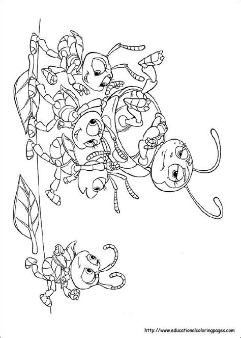 bugs life coloring pages educational fun kids coloring pages
