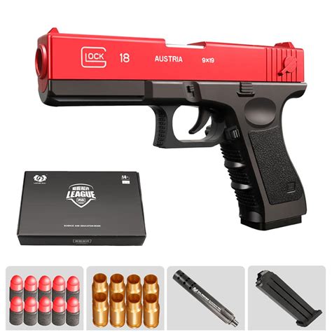 buy hhkx classic glock  soft bullet toy shell ejecting