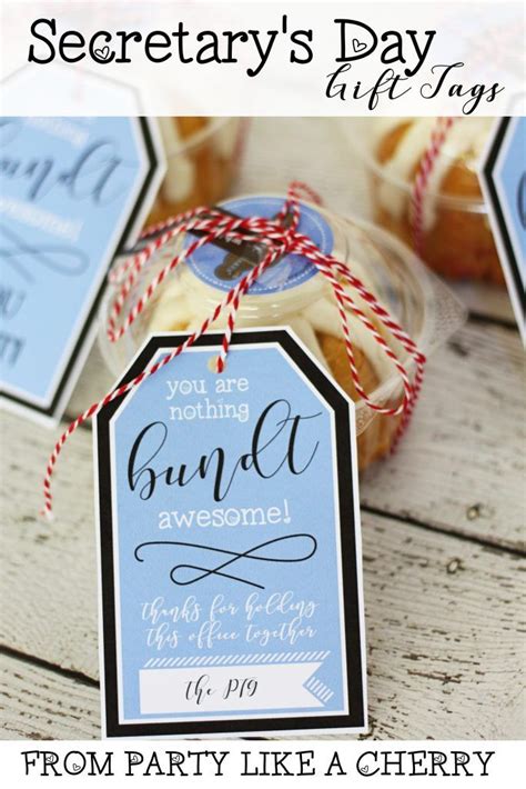 bundt cakes gift tags party   cherry