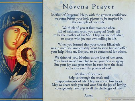 novena prayer  redemptorists