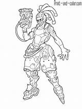 Overwatch Color Coloring Pages Print sketch template