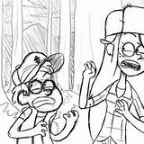 Dipper Gravity Falls Coloring Pines Wendy Corduroy Grunkle Stan sketch template