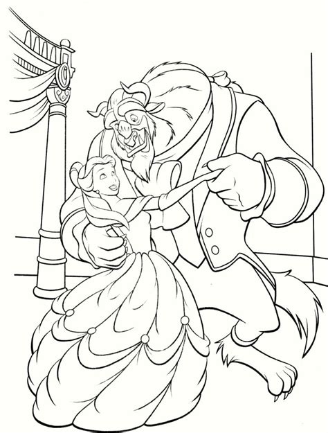 printable beauty   beast coloring pages coloring pages