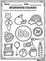 Beginning Coloring Sounds Pages Worksheets Subject Kindergarten sketch template