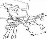 Coloring Pages Toy Slinky Story Dog Sheriff Woody Hamm sketch template