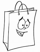 Coloring Shopping Bag Pages Drawing Bags Color Cartoon Kids Popular Printable Getdrawings Getcolorings sketch template