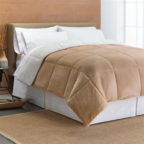 cuddl duds cozy soft faux mink  alternative reversible comforter