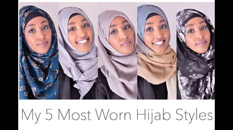 Hijab Tutorial My 5 Most Worn Hijab Styles Youtube
