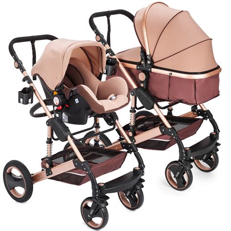 baby stroller    newborn foldable pushchair high landscape pram car seat ebay