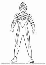 Ultraman Dyna Mebius Mewarnai Learn Taro Victory Tiga Getdrawings sketch template
