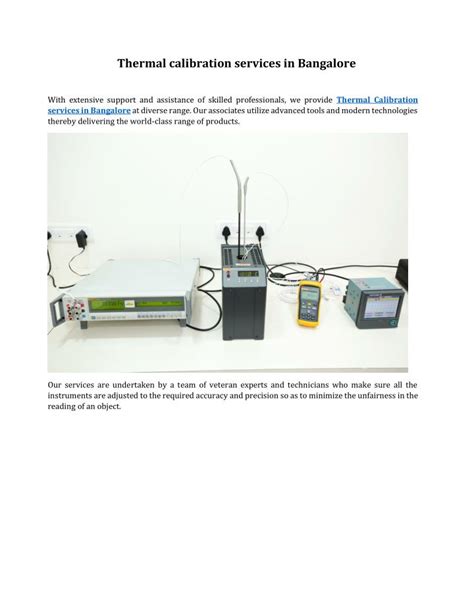 thermal calibration services  bangalore powerpoint  id