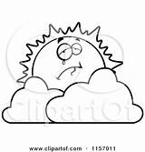 Sun Clouds Cartoon Crying Over Clipart Cory Thoman Outlined Coloring Vector 2021 sketch template