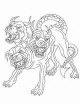 Cerberus Scary Coloring Pages Greek Printable Categories Mythology sketch template