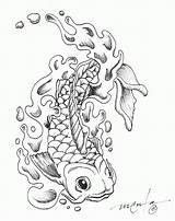 Koi Coloring Pages Tattoo Dragon Japanese Fish Print Drawing Flash Tattoos Printable Colouring Adults Beautiful Pez Tumblr Color Adult Men sketch template