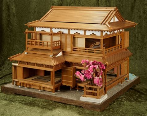 superb japanese miniature dollhouse with exceptional architectural