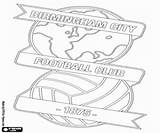 Birmingham City Emblem Logo Coloring Athletic Badge Wigan League sketch template