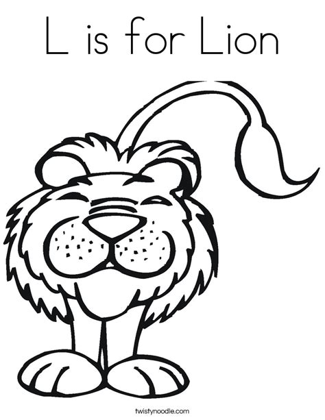 lion coloring page twisty noodle