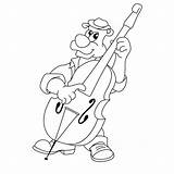 Double Bass Stock Musician Plays Bear Funny Contrabass Illustrations Royalty Depositphotos Vectors sketch template