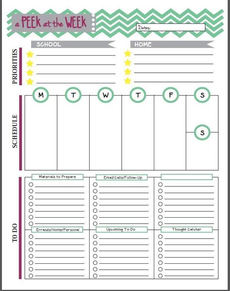printable teacher planner pages template business psd excel