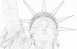 Coloring National Monuments Pages Filminspector Liberty Statue sketch template