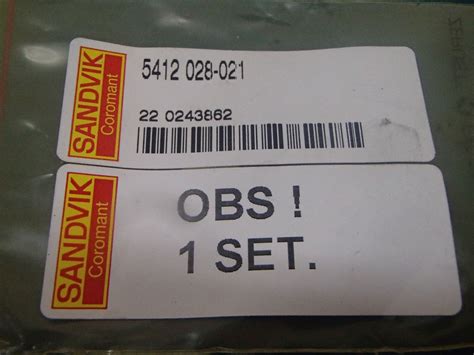 Sandvik 5412 028 021 Insert Cartridges Obs Btm Industrial