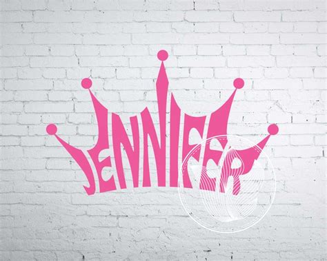 jennifer word art in crown shape jennifer crown png etsy name