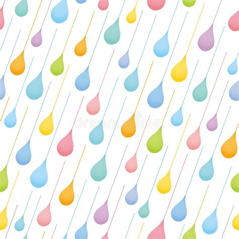 seamless pattern  colorful raindrops stock vector illustration