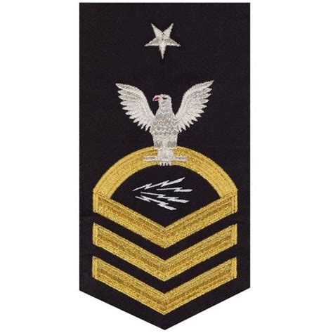 usn e8 seaworthy gold blue information technician specialist badge