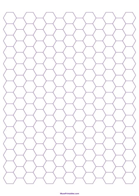 printable  cm purple hexagon graph paper   paper