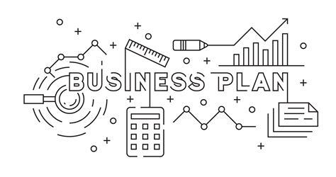business planning and marketing strategy concept flat line