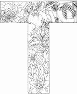 Letter Coloring Pages Plants Printable Adult Alphabet Color Colouring Sheets Animals Detailed Choose Board Supercoloring Kids sketch template