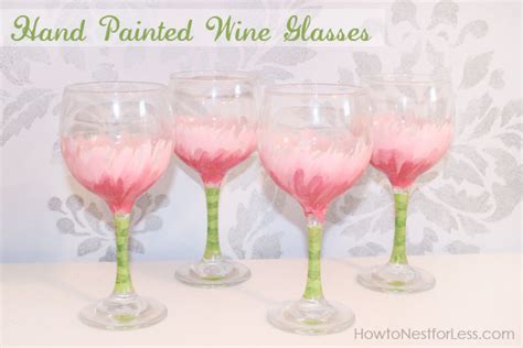 Hand Painted Flower Wine Glasses How To Nest For Less™
