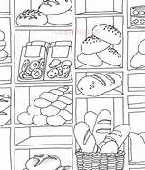 Colouring Bread sketch template