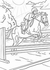 Reiten Malvorlage Ausmalbild Pferd Reitsport Springreiten Malvorlagen Reiterhof Showjumping öffnen sketch template