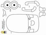 Minion Coloring Pages Print Printable Template Cutouts Goggles Minions Cut Patterns Pattern Craft Printablee Bob Paper Para Make Birthday Happy sketch template