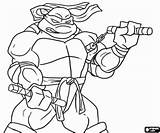Michelangelo Ninja Coloring Turtles Pages Drawing Turtle Choose Board Nunchakus sketch template