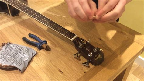 restring change strings   acoustic bass guitar youtube