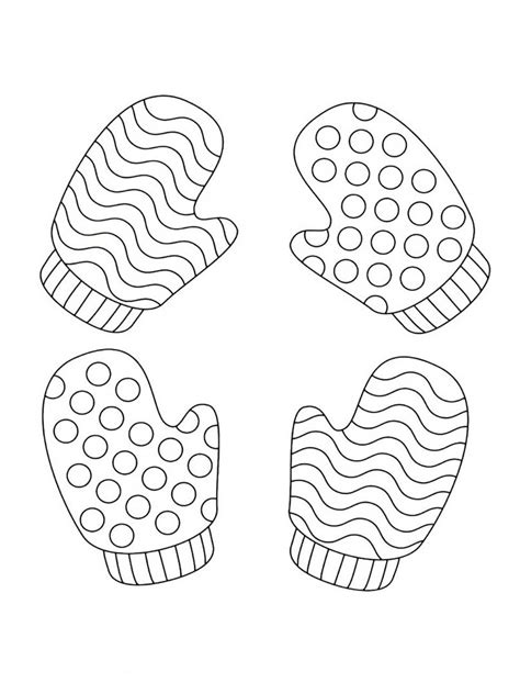 printable mitten coloring page