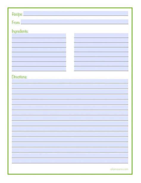 recipe binder printable type ready editable printable recipe cards