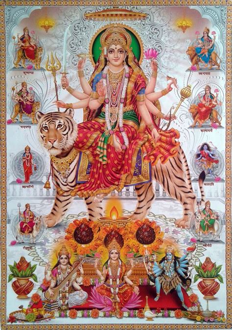Durga Maa Avatars Kali Saraswati Lakshmi Poster Big Size