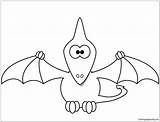 Pterodactyl Coloring Pages Cartoon Colouring Printable Pteranodon Color Dinosaur Flying Kids Dinosaurs Drawing Print Crafts Drawings Supercoloring Getcolorings Templates Visit sketch template