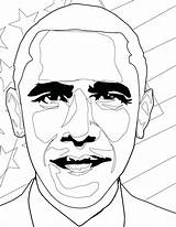 Obama Coloring Pages Barack President Printable Getcolorings Getdrawings Colorings Color sketch template