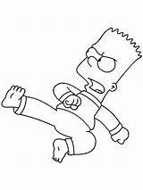 Coloring Pages Bart Simpsons Cartoons Drawing sketch template
