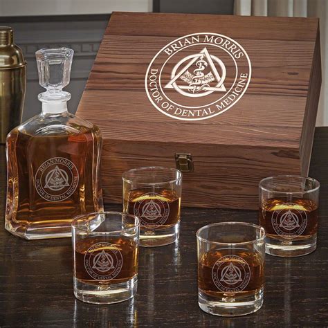 dental crest argos decanter personalized whiskey set with