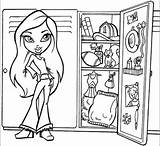 Locker Coloring Bratz Pages Getdrawings Front sketch template