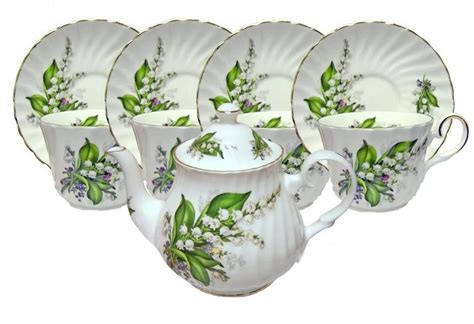 lily   valley china lily   valley bone china tea set     england ebay