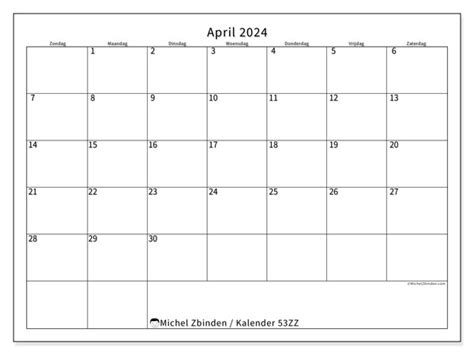 kalender april  om af te drukken zz michel zbinden nl