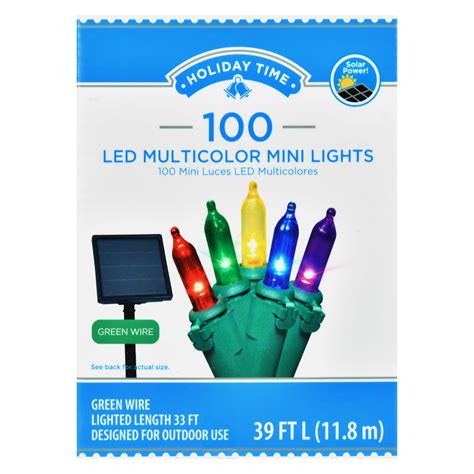 holiday time solar powered led mini light set multicolored  count walmartcom walmartcom